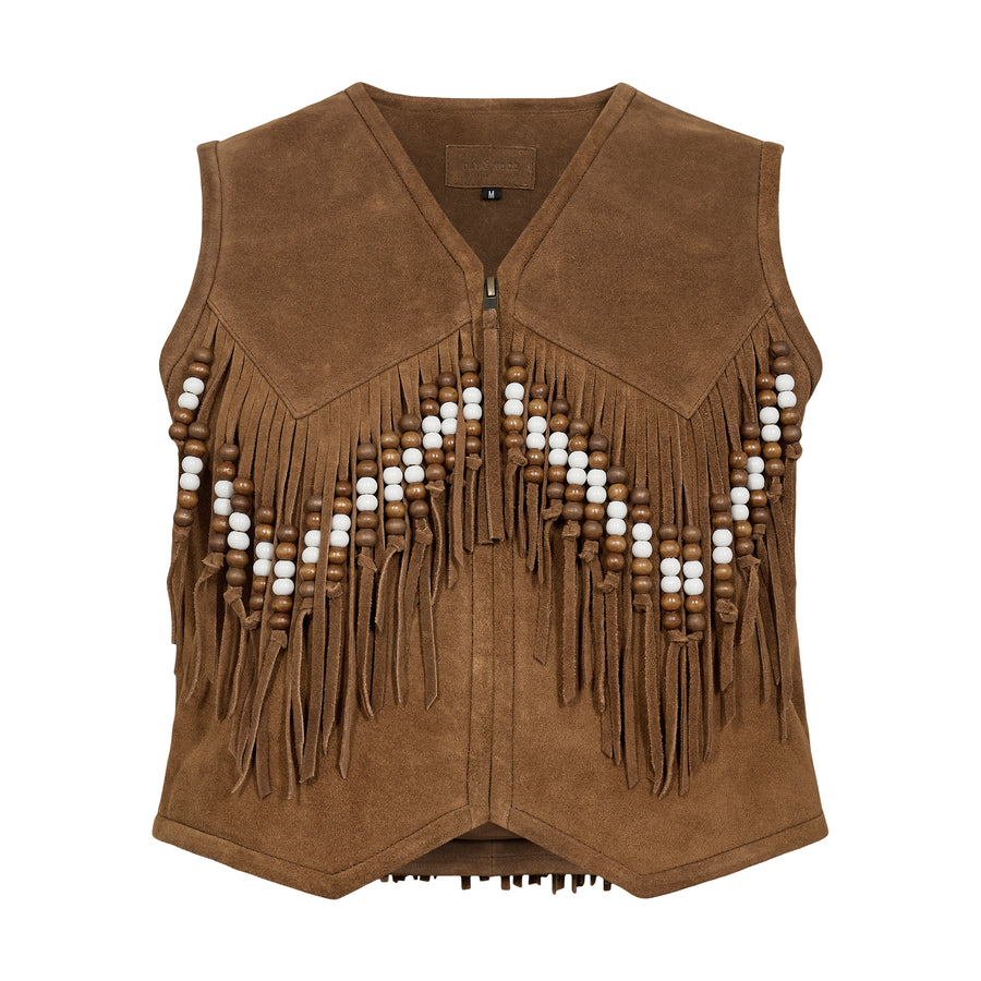 Day & Mood DayFilja Pearl Fringe West Jacket Saddle