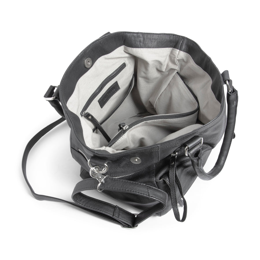 day & mood hannah leather backpack DayHannah Small bag - Black – Dayandmood
