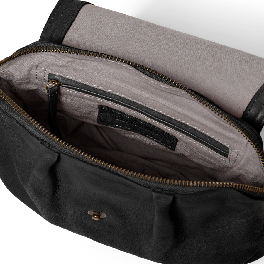 day and mood grey leather backpack DayJane Crossbody - Black – Dayandmood